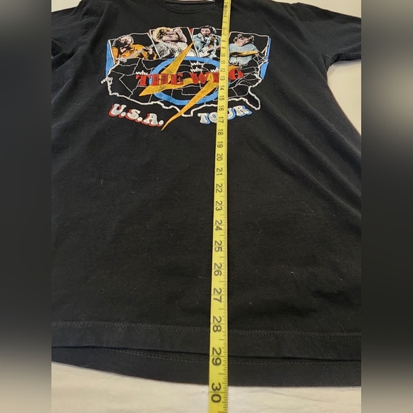 The Who Mens Black Vintage Tour Graphic Tee Shirt Band Image Short Sleeve, sz LG - Picture 6 of 7